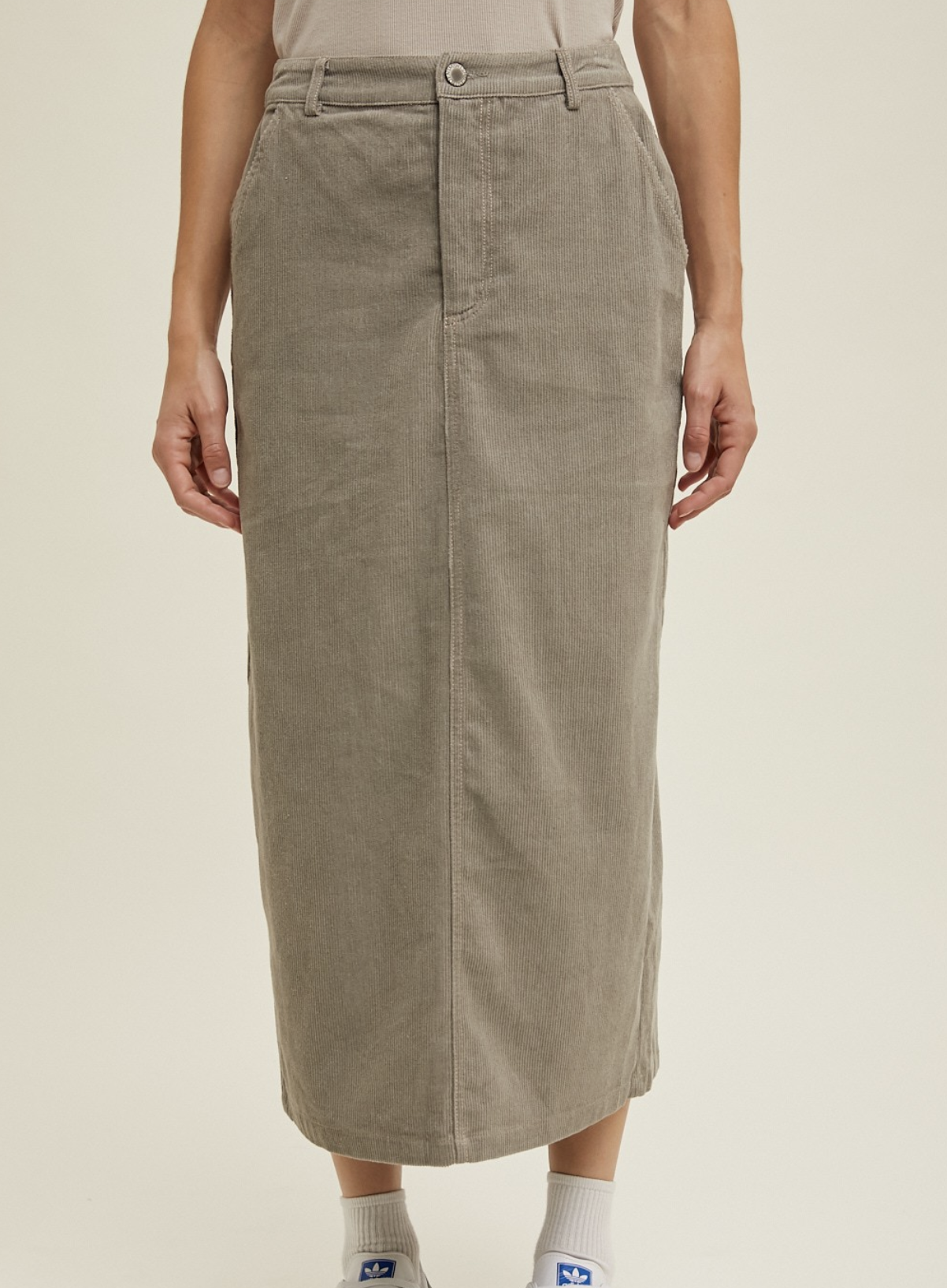 Wishlist "Strike a Cord-uroy" Midi Skirt