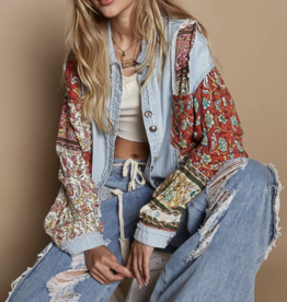 "You Betta Patch Work" Button Down Top