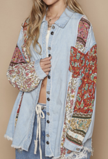 "You Betta Patch Work" Button Down Top