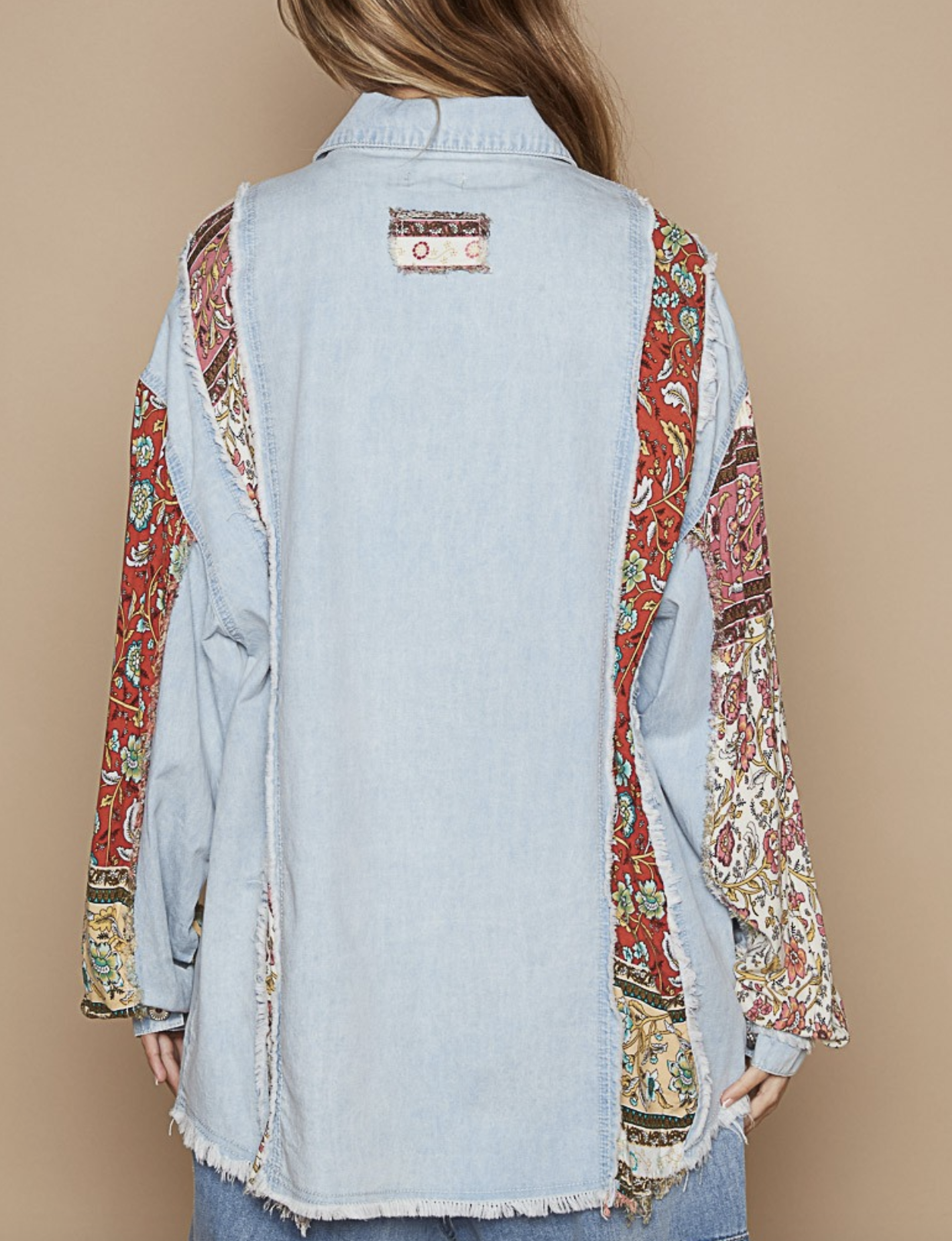 "You Betta Patch Work" Button Down Top