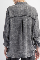 Easel "Mineral-ly Speaking" Button Down Top