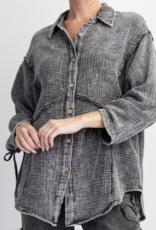Easel "Mineral-ly Speaking" Button Down Top