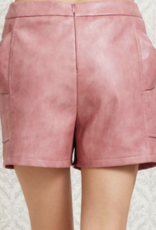 Illa Illa "Take a Bow" Faux Leather Shortss