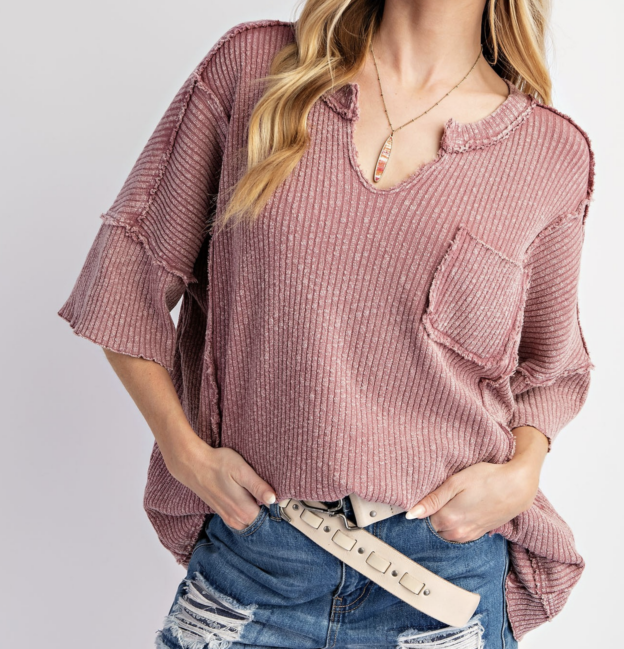 Easel "Just Relax" Short Sleeve Top