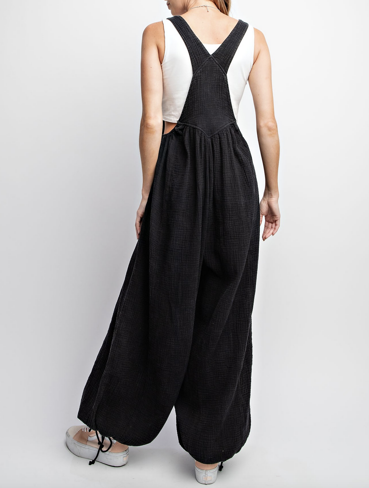 Easel "Behaving Baggy" Mineral Wash Jumpsuit