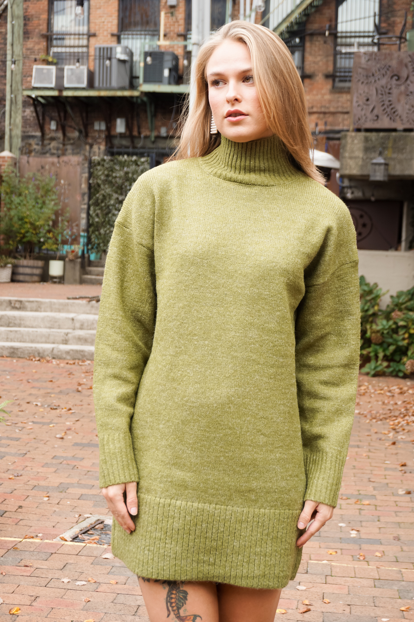 HyFve "Turtle Club" Sweater Mini Dress