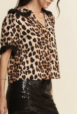 Davi&Dani "Purr-sonality" Button Up Short Sleeve Top