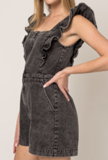 Gilli "On the Ruffle" Pocketed Denim Romper
