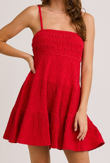 Le Lis "Seeing Red" Babydoll Mini Dress