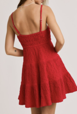 Le Lis "Seeing Red" Babydoll Mini Dress