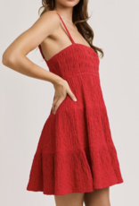 Le Lis "Seeing Red" Babydoll Mini Dress