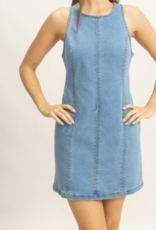 HyFve "Demin to My Life" Open Back Mini Dress