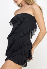 The Vintage Shop "Ruffle of Love" Tube Mini Dress