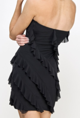 The Vintage Shop "Ruffle of Love" Tube Mini Dress
