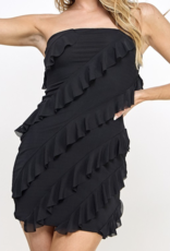 The Vintage Shop "Ruffle of Love" Tube Mini Dress