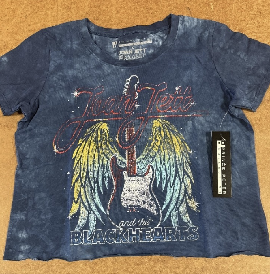 Prince Peter Joan Jett Wings Boyfriend Crop Tee