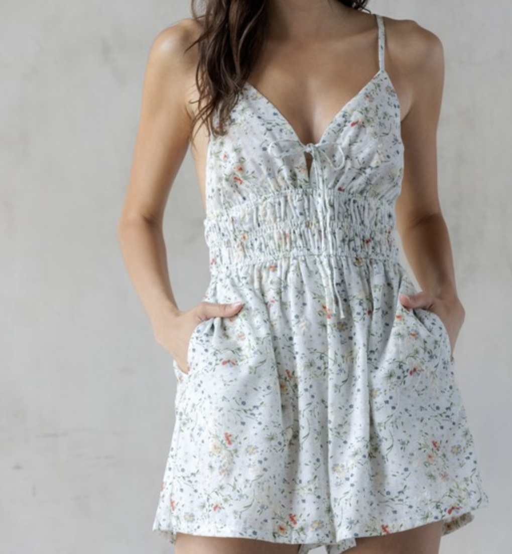 Storia "Garden Variety" Smocked Romper