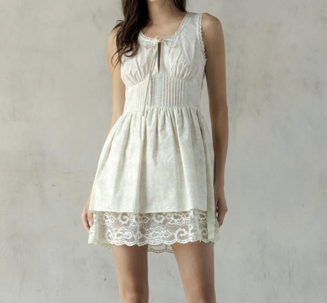 Storia "Lace the Day" Floral Mini Dress
