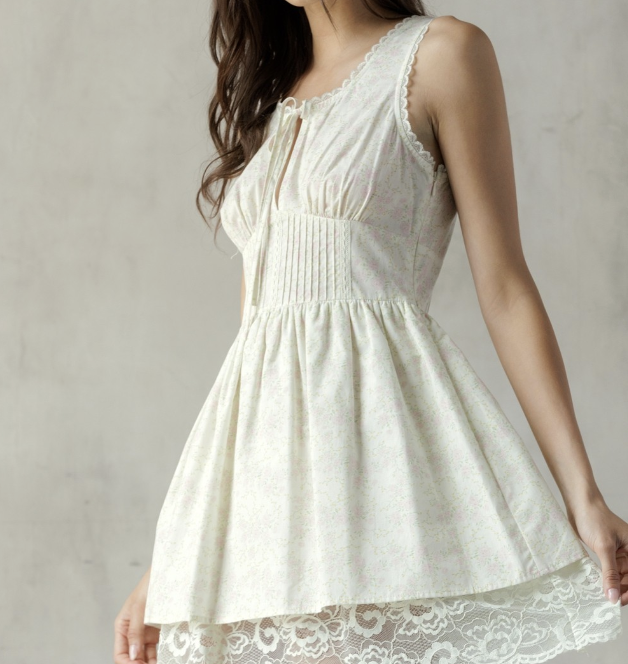 Storia "Lace the Day" Floral Mini Dress