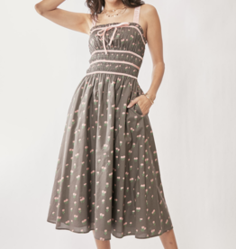 Davi&Dani "Walking the Velvet Line" Floral Midi Dress