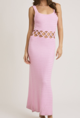 Le Lis "Stitch Me Up" Crochet Midi Dress