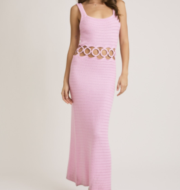 Le Lis "Stitch Me Up" Crochet Midi Dress