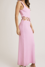Le Lis "Stitch Me Up" Crochet Midi Dress