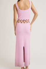 Le Lis "Stitch Me Up" Crochet Midi Dress