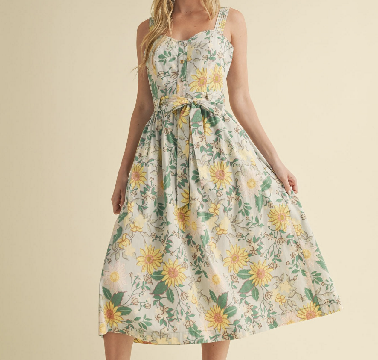 &Merci "Facing the Sun" Midi Dress