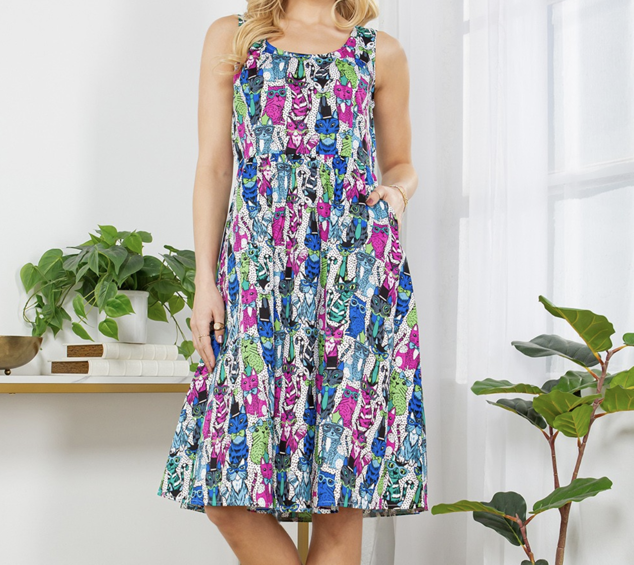LA Soul "Meow You're Talkin" Midi Dress
