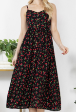 LA Soul "Cherries Jubilee" Midi Dress