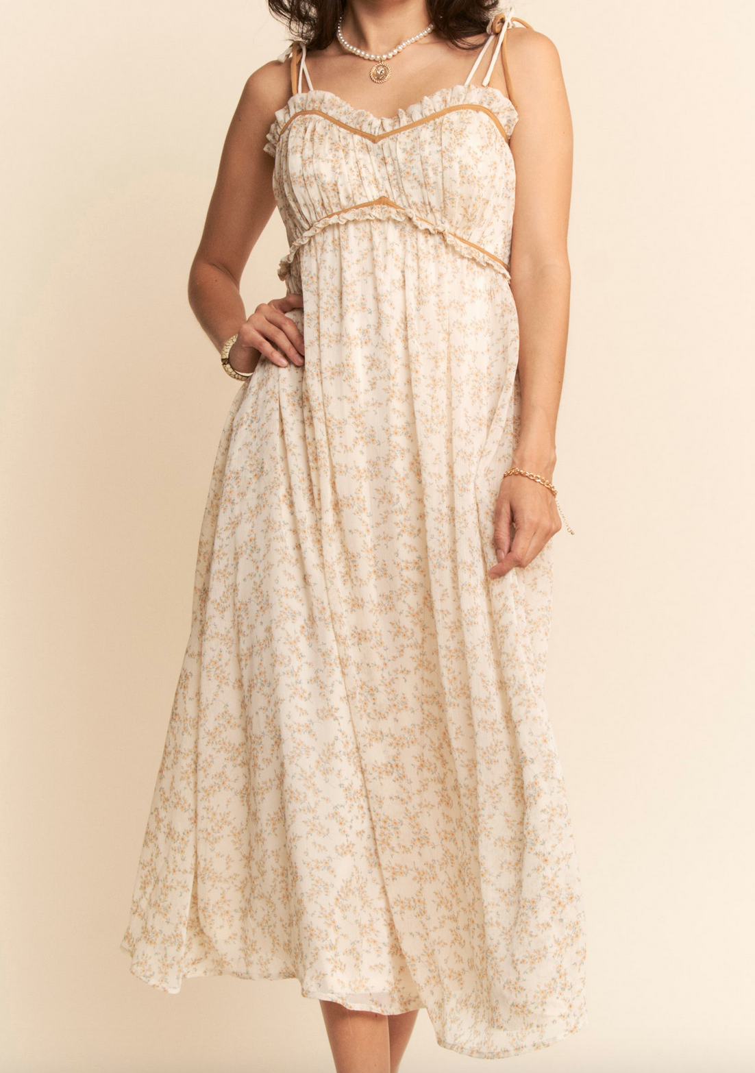 Davi&Dani "Going With the Bow" Maxi Dress
