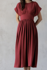 Storia "A Tall Glass of Merlot" Midi Dress