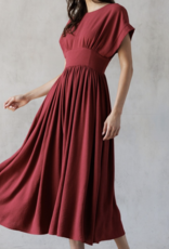 Storia "A Tall Glass of Merlot" Midi Dress
