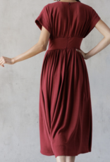 Storia "A Tall Glass of Merlot" Midi Dress