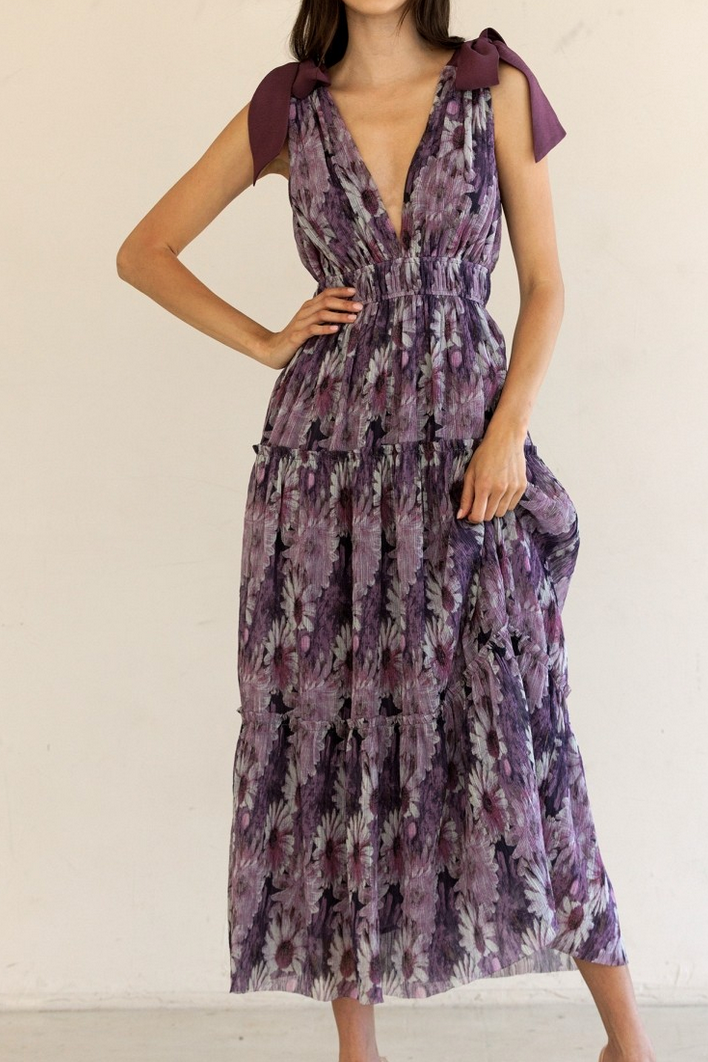 Storia "In the Inner Purple" Maxi Dress