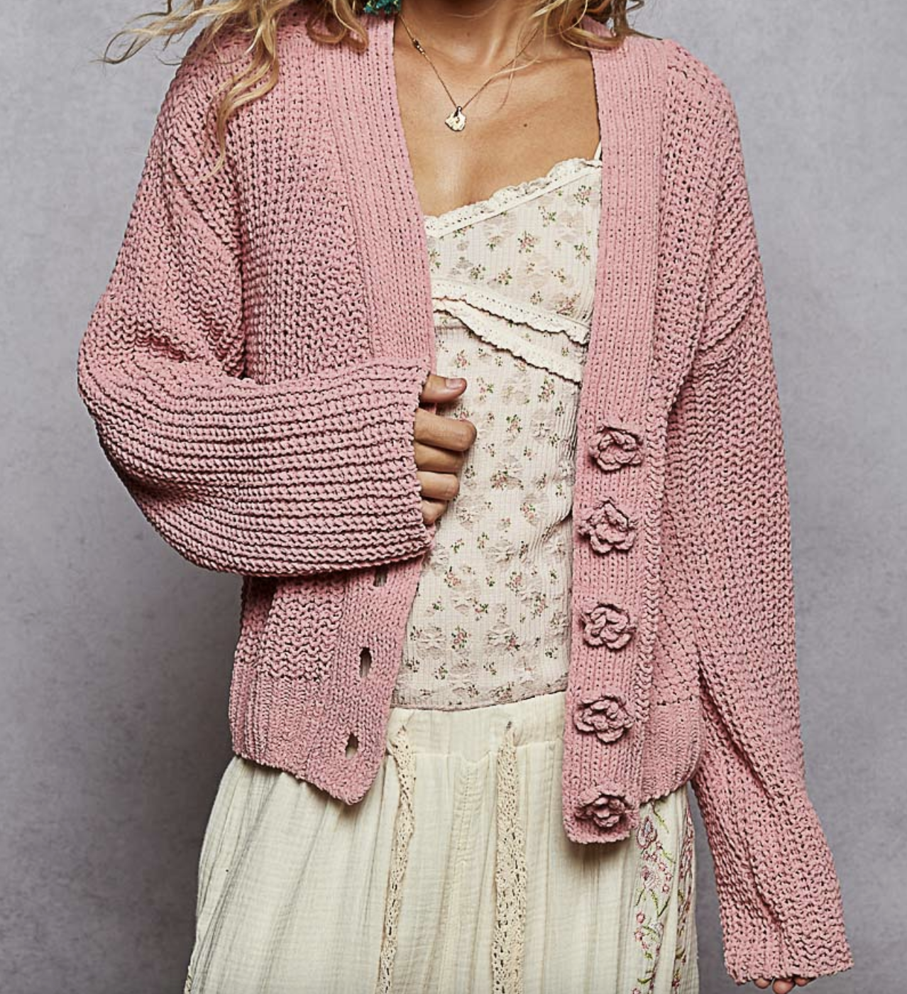 POL "Cute as My Buttons" Cardigan