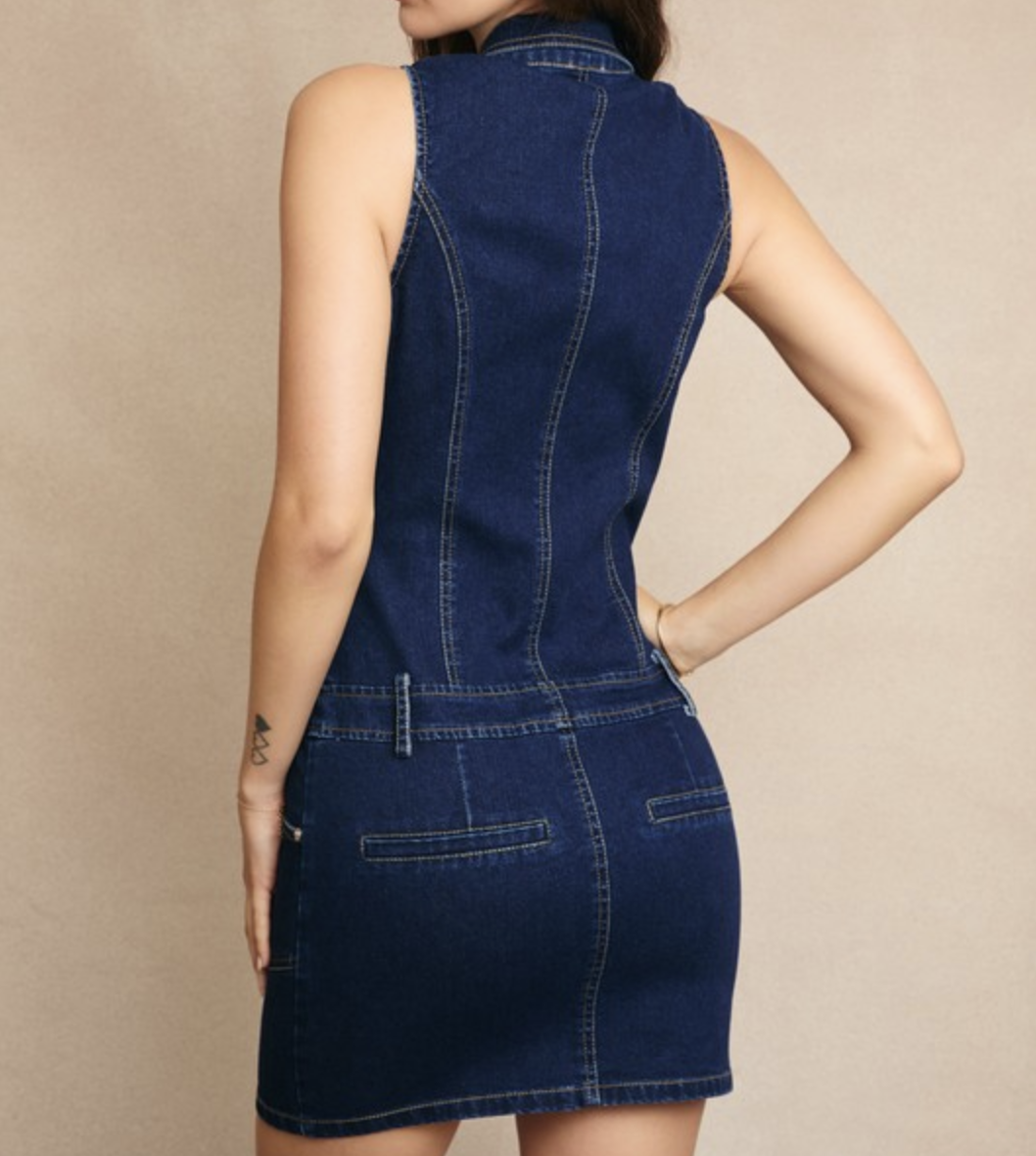 Le Lis "Groovy Baby" Denim Dress