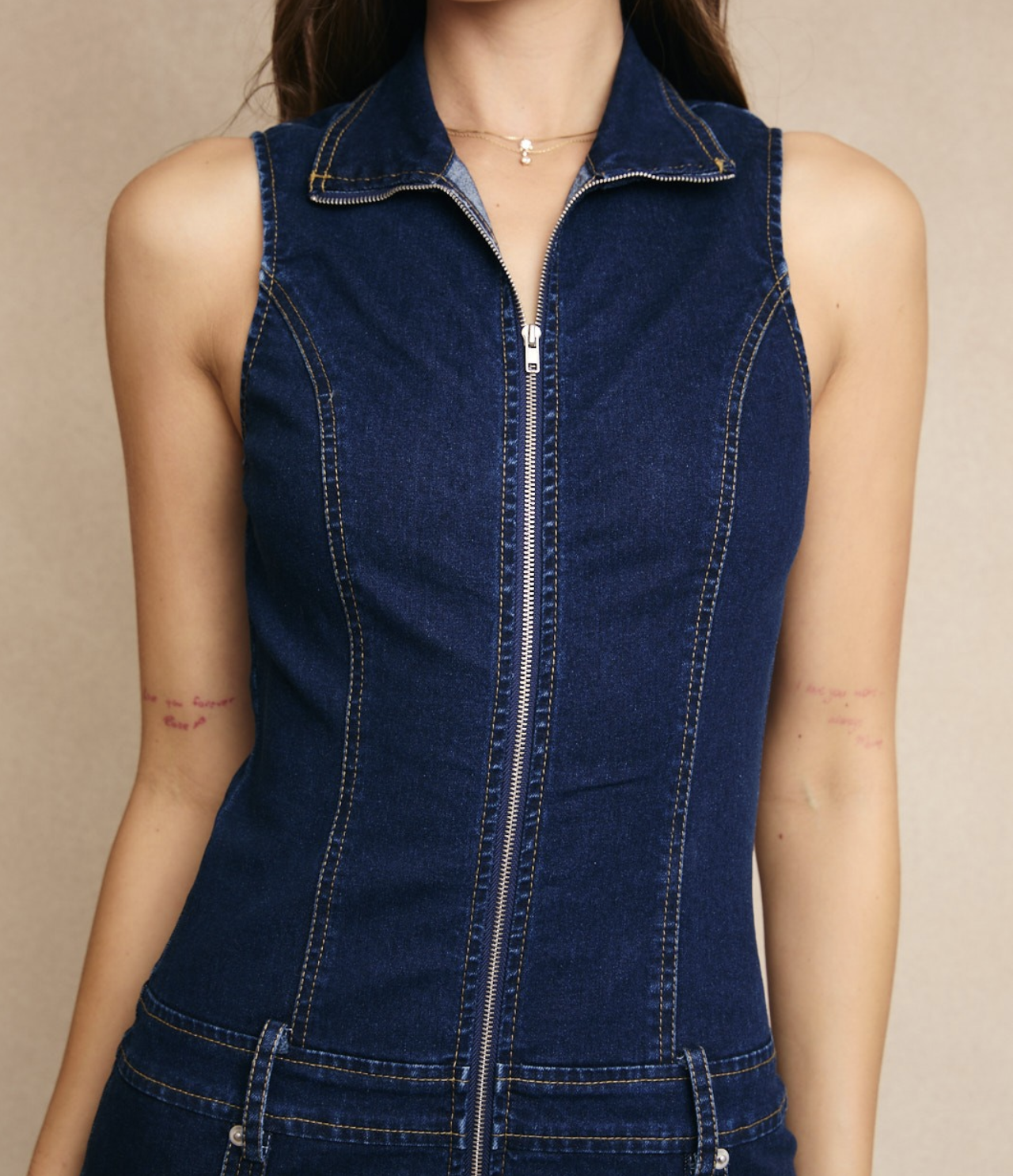 Le Lis "Groovy Baby" Denim Dress