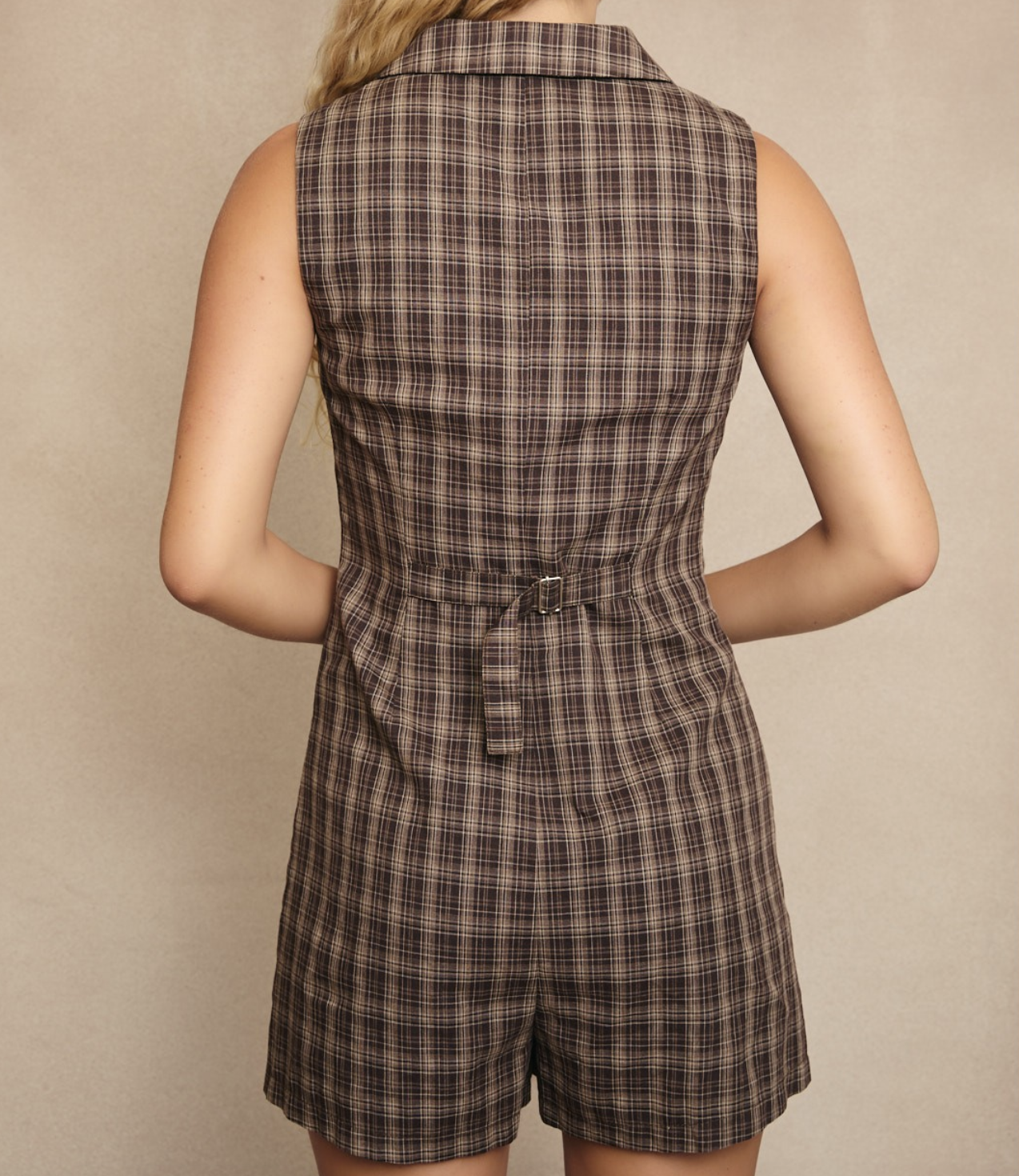 Le Lis "Plaid to See You!" Romper