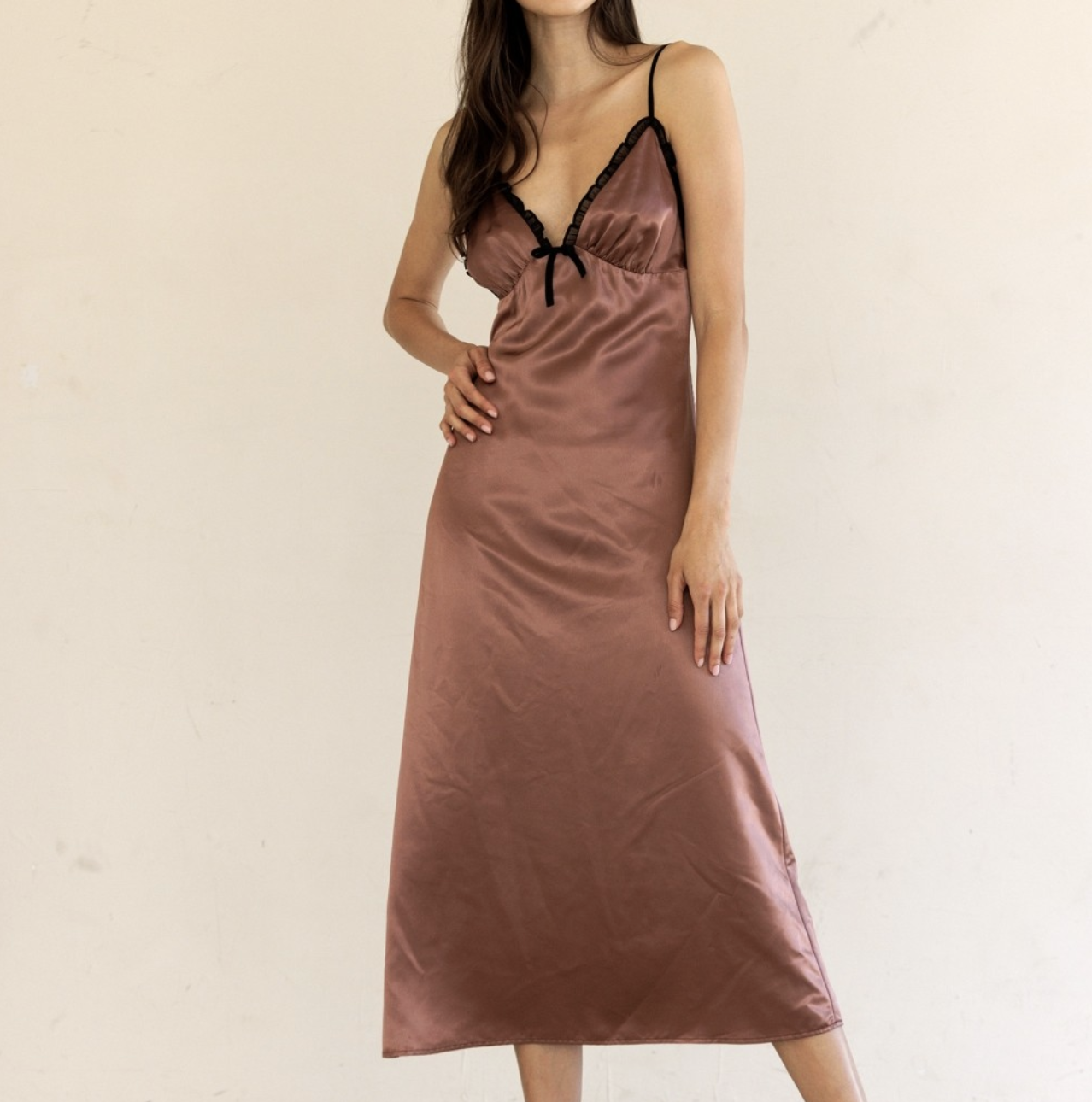 Storia "Pink Slip" Midi Dress