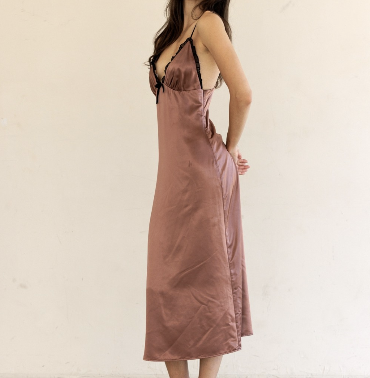 Storia "Pink Slip" Midi Dress