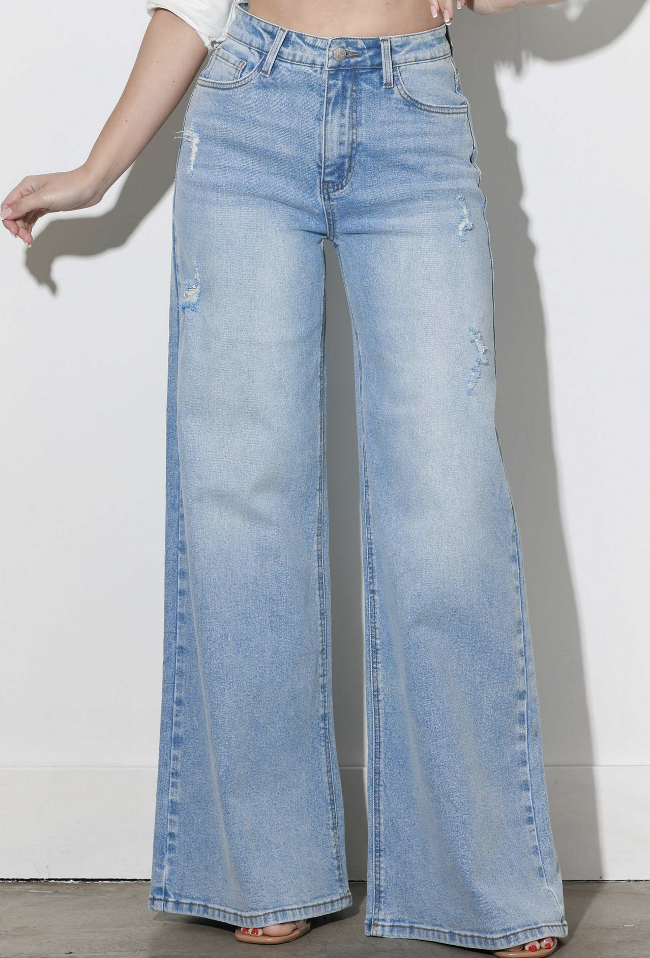 Vibrant "It's in the Jeans" High Rise Extra Wide Leg Jeans
