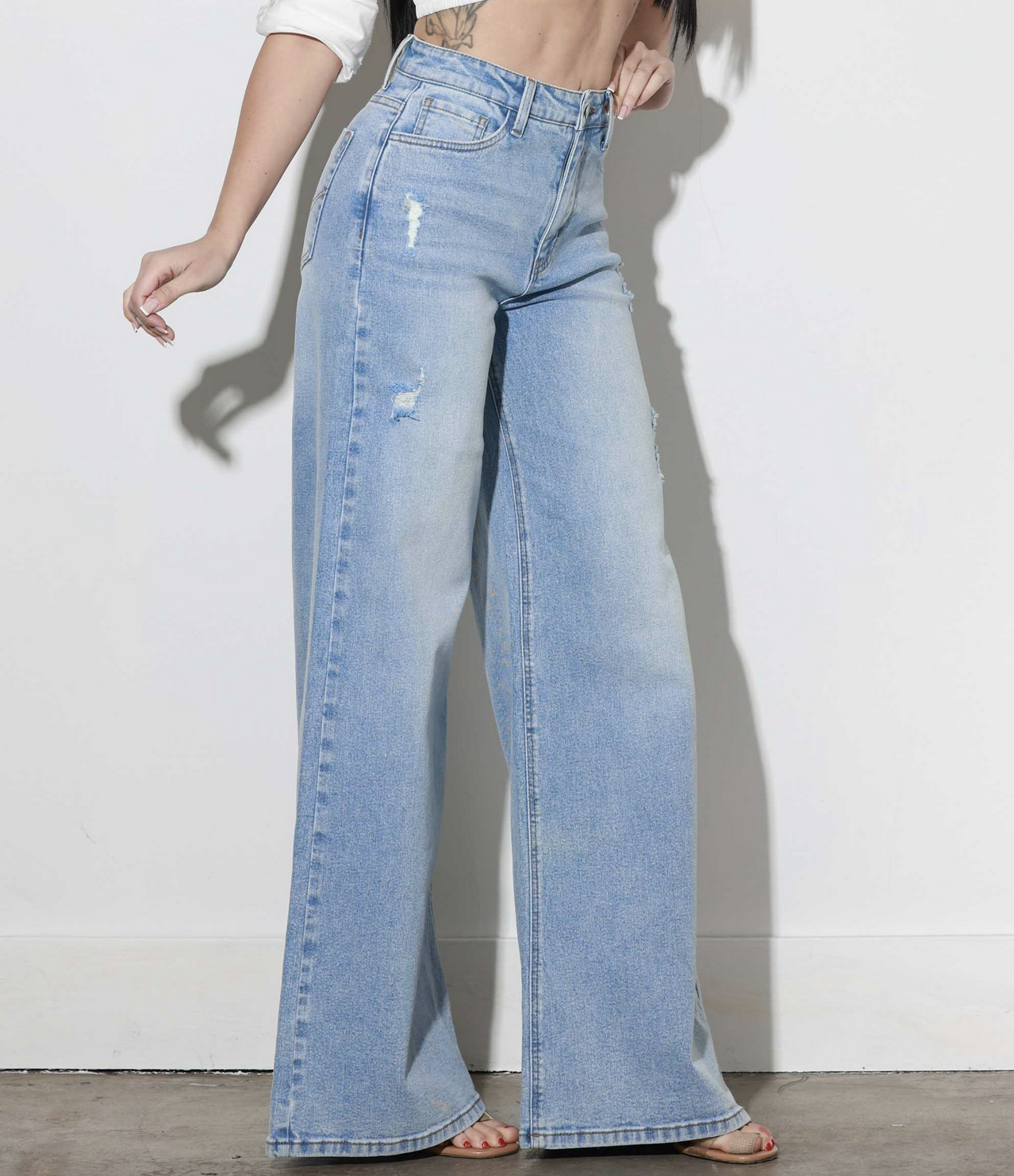 Vibrant "It's in the Jeans" High Rise Extra Wide Leg Jeans