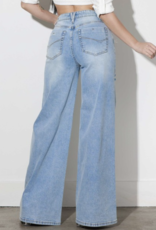Vibrant "It's in the Jeans" High Rise Extra Wide Leg Jeans