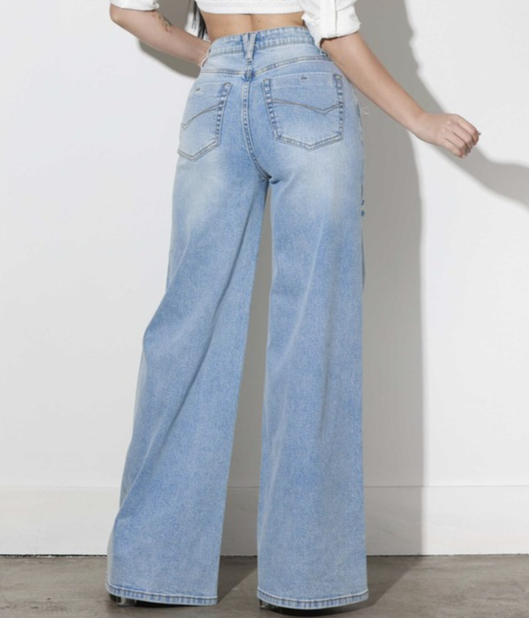 Vibrant "It's in the Jeans" High Rise Extra Wide Leg Jeans