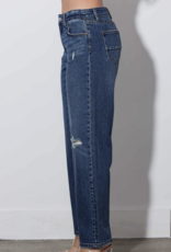 Vibrant "On the Straight and Narrow" Mid-Rise Straight Leg Jeans
