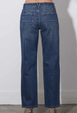 Vibrant "On the Straight and Narrow" Mid-Rise Straight Leg Jeans