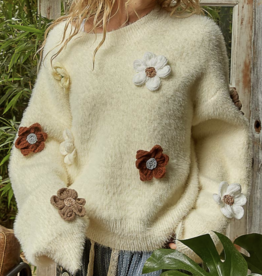 POL "Popping Up Like Daisies!" Mohair Sweater