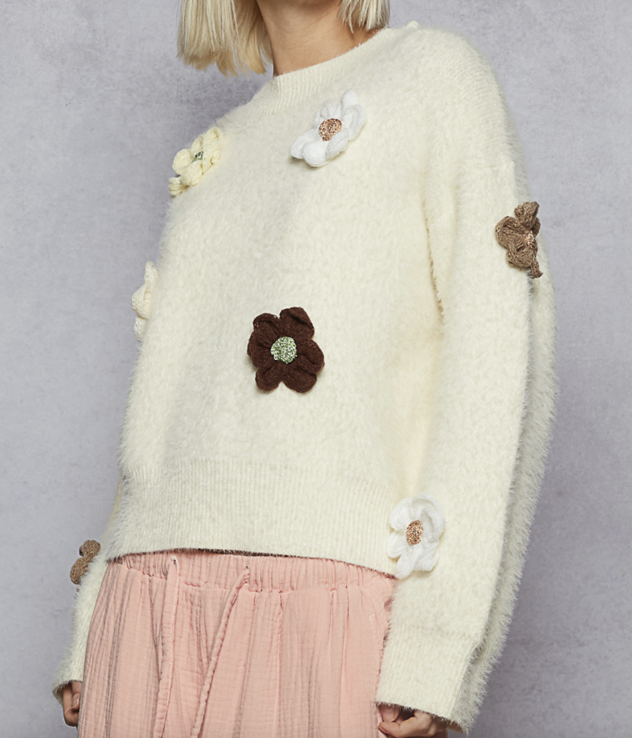 POL "Popping Up Like Daisies!" Mohair Sweater